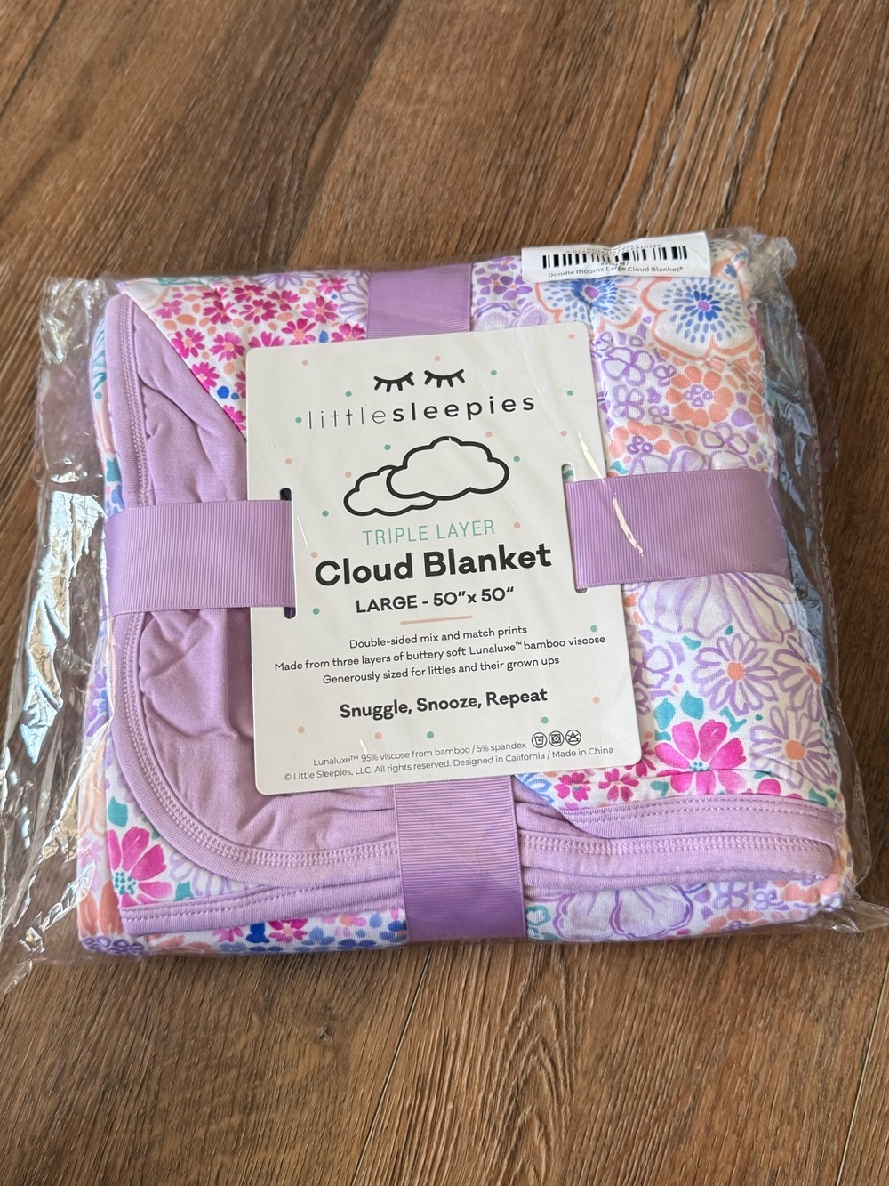 Little Sleepies Doddle Blooms Cloud Blanket